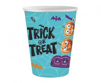 Kelímek "Trick or Treat", papír, 2,5 dl, 6 ks