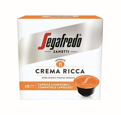 Kávové kapsle "Crema Ricca", kompatibilní s Dolce Gusto, 10 ks, SEGAFREDO 2950