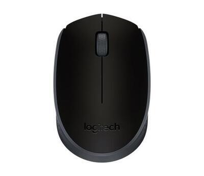 Myš "M171", černá, bezdrátová, optická, USB, vel. střední, LOGITECH