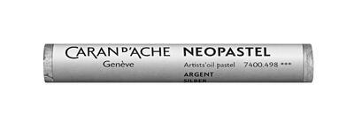 Umělecký pastel "Neopastel", silver, CARAN D'ACHE 7400.498