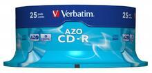 CD-R 700MB, 80min., 52x, DLP Crystal AZO, Verbatim, 25-cake - 1/3