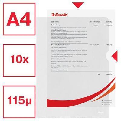 Desky "L" "Standard", matný, A4, 105 mikronů, pomerančový povrch, ESSELTE - 1