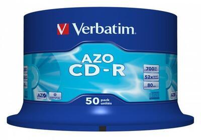 CD-R 700MB, 80min., 52x, DLP Crystal AZO, Verbatim, 50-cake - 1