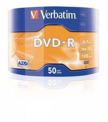 DVD-R 4,7GB, 16x, matné, 50 ks, Verbatim - 1