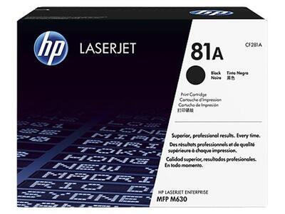 CF281A Toner pro LaserJet Enterprise M604n, MFP M630f tiskárny, HP 81, černá, 10,5tis.stránek