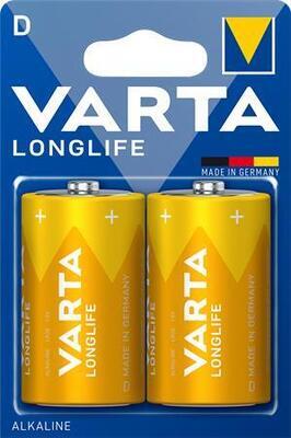 Baterie, D (velký monočlánek), 2 ks, VARTA "Longlife Extra"