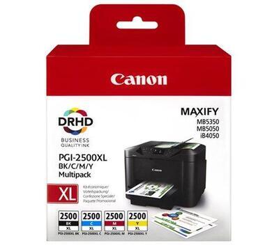 PGI-2500XLKIT Inkjet cart. multipack pro Maxify MB5350 tiskárnu, CANON b+c+m+y, 70,9ml+3*19,3ml