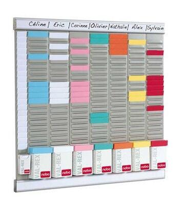 Plánovač s T-kartami "Office Planner", sada, 8 sloupců 24 výřezů, NOBO