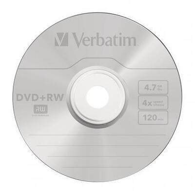 DVD+RW, 4,7GB, 4x, Verbatim, jewel box - 1