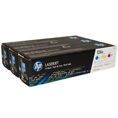 Toner "CF341A", multipack pro ColorLaserJet Pro CP1025 tiskárnu, HP 126A c+m+y, 3*1000, HP