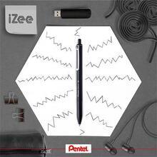 Kuličkové pero "iZee", černá, 0,35 mm, stiskací mechanismus, PENTEL BX467-A - 1/3