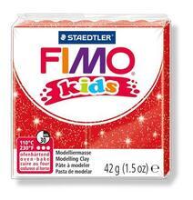 Modelovací hmota Fimo kids 42g červená se třpytkami        