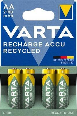 Nabíjecí baterie, AA, tužková, recyklovaná, 4x2100 mAh, VARTA