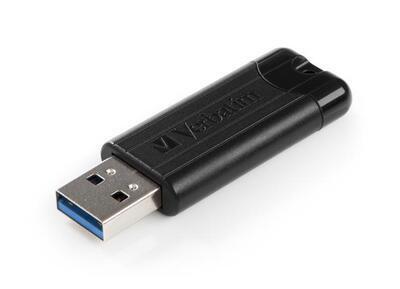 256GB USB Flash disk "PinStripe", USB 3.0, VERBATIM, černý - 1