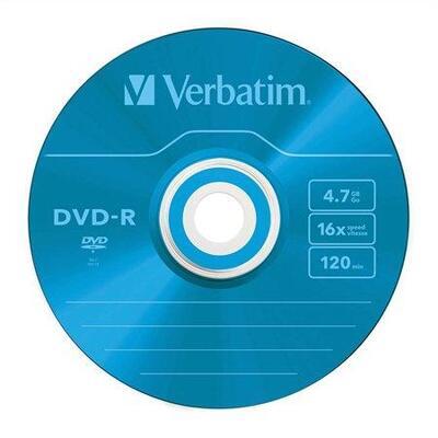 DVD-R 4,7GB, 16x, AZO, barevné, Verbatim, slim box - 1