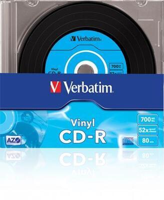 CD-R 700MB, 80min., 52x, Vinyl, DLP Crystal AZO, Verbatim, slim box - 1