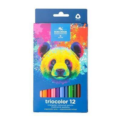 Barevné pastelky "Triocolour kůň 3142/12", 12ks, trojhranné, KOH-I-NOOR