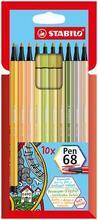 Fixy "Pen 68", 10 barev, 1 mm, STABILO 6810-22 - 1/2