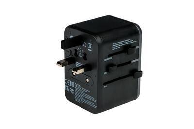 Cestovní adaptér "UTA-04", univerzální, USB-A (QC 3.0) / USB-C (PD61W) 2x USB, VERBATIM 49546 - 1