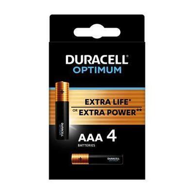 Baterie "Optimum", AAA micro, 4 ks., DURACELL 10PP110016