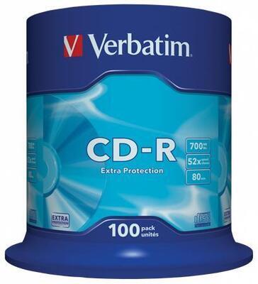 CD-R 700MB, 80min., 52x, DL Extra Protection, Verbatim, 100-cake - 1