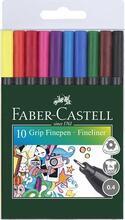 Linery "Grip", 10 barev, 0,4 mm, FABER-CASTELL