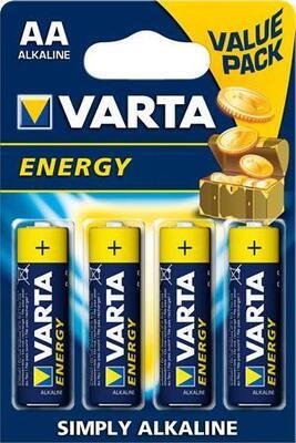 Baterie, AA (tužková), 4 ks, VARTA "Energy"