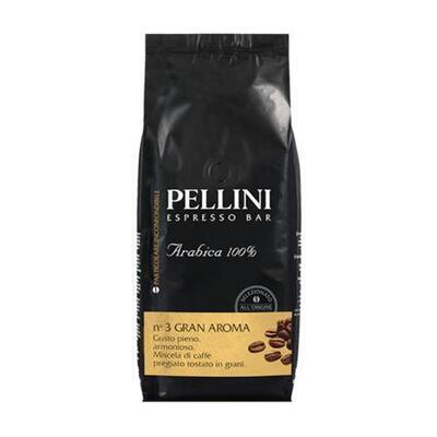 Káva "Gran Aroma", pražená, zrna, vakuově balená, 1000 g, PELLINI