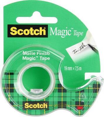 Lepicí páska "Magic Tape 810", s odvíječem, 19mm x 7,5m, 3M/ SCOTCH - 1