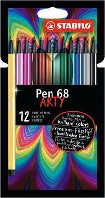 Fixy "Pen 68 ARTY", 12 barev, 1 mm, STABILO 6812-1-20 - 2