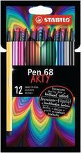 Fixy "Pen 68 ARTY", 12 barev, 1 mm, STABILO 6812-1-20 - 2/2