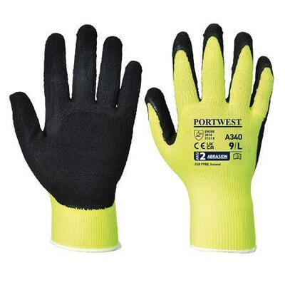 Ochranné rukavice "Hi-Vis Grip", žlutá, latexové, vel. L, A340YERL - 2