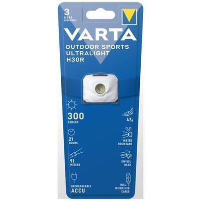 Čelová svítilna "Ultralight H30R", bílá, LED, outdoor, VARTA 18631101401 - 2