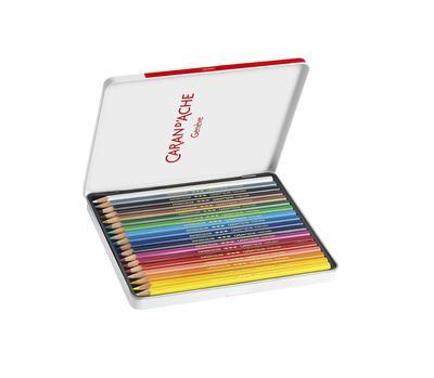 Barevné pastelky "Swisscolor", 18 ks, kovový box, permanentní, CARAN D'ACHE 1284.718 - 2