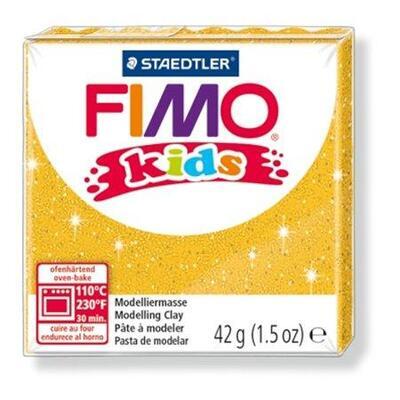 Modelovací hmota FIMO® kids 8030 42g zlatá se třyptkami - 2