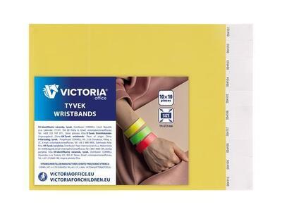 Identifikační náramky, 3/4", neon žlutá, tyvek VICTORIA - 2