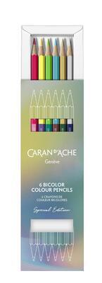 Pastelky "Bicolor", 6 ks, 12 barev, CARAN D'ACHE 1284.506 - 2