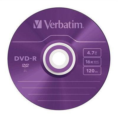 DVD-R 4,7GB, 16x, AZO, barevné, Verbatim, slim box - 2