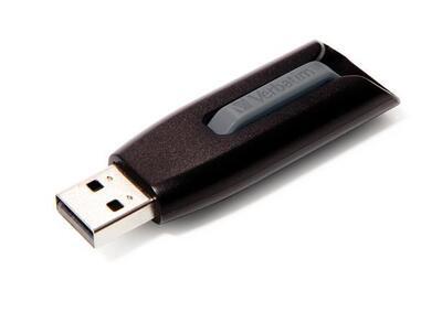 USB flash disk "V3", černá-stříbrná, 256GB, USB 3.0, 80/25 MB/sec, VERBATIM  - 2