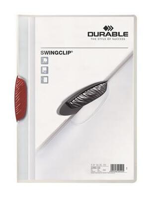 Desky s rychlovazačem "Swingclip® 30", červená, s klipem, A4, PP, DURABLE - 2