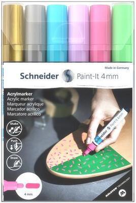 120296 Akrylové popisovače "Paint-It 320", sada 6 barev, 4 mm, SCHNEIDER - 2