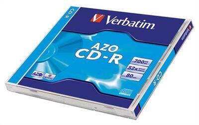 CD-R 700MB, 80min., 52x, DLP Crystal AZO, Verbatim, jewel box - 2