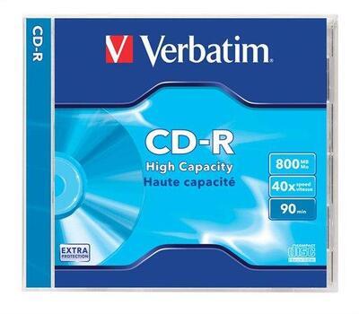 CD-R 800MB, 90min., 40x, Verbatim, jewel box - 2