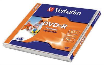 DVD-R 4,7GB, 16x, Printable, Verbatim, jewel box - 2