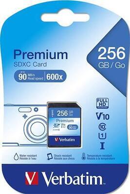 Paměťová karta "Premium", microSDXC, 256GB CL10/U1, s adaptérem, VERBATIM - 2