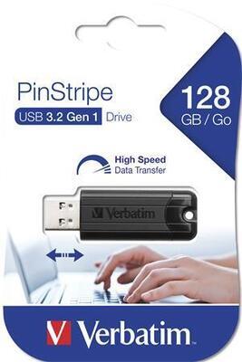 128GB USB Flash disk "PinStripe", USB 3.0, VERBATIM, černý - 3