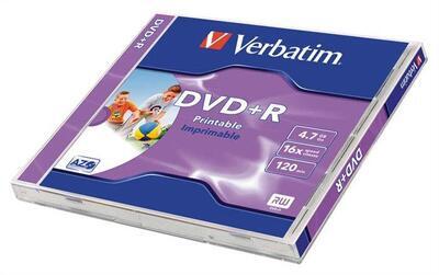 DVD+R 4,7GB, 16x, Printable, Verbatim, jewel box - 3