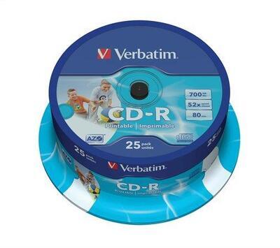 CD-R 700MB, 80min., 52x, Printable, Verbatim, 25-cake - 3