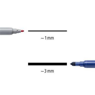 Fixy "3280", 20 různých barev, sada, 1-3 mm, oboustranné, vypratelné, STAEDTLER 3280 C10 - 3