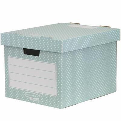 Úložný box "Style", zeleno-bílá, karton, 33,3x28,5x39 cm, FELLOWES - 3